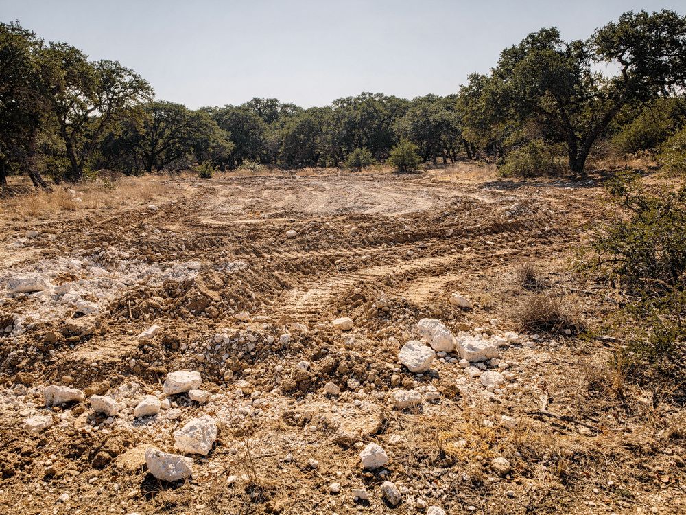 Cleared and graded raw lot ready for construction near Austin, TX